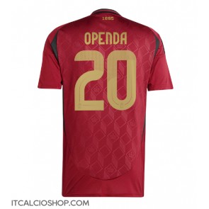 Belgio Lois Openda #20 Prima Maglia Europei 2024 Manica Corta